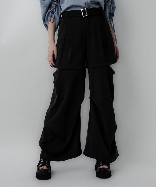 HARE（ハレ）の「2WAYアソートパラシュートパンツ(HARE)（カーゴパンツ・レディース・パープル/ブラック/ブラック系その他/ストライプ・FREE）」の13枚目の写真