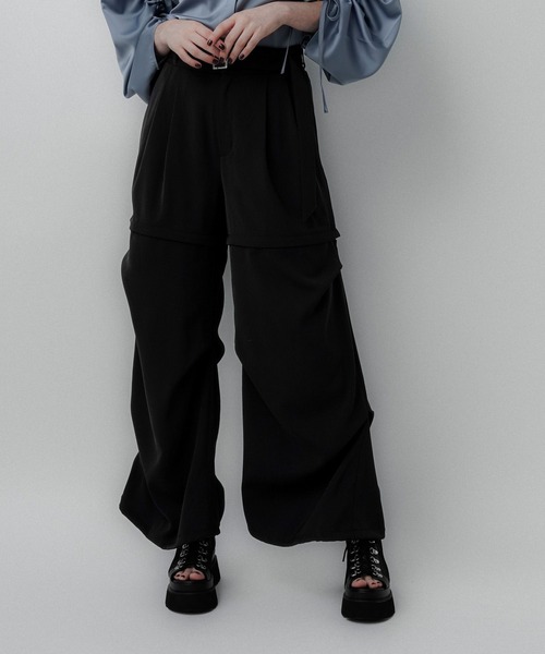 HARE（ハレ）の「2WAYアソートパラシュートパンツ(HARE)（カーゴパンツ・レディース・パープル/ブラック/ブラック系その他/ストライプ・FREE）」の16枚目の写真