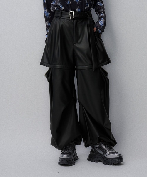 HARE（ハレ）の「2WAYアソートパラシュートパンツ(HARE)（カーゴパンツ・レディース・パープル/ブラック/ブラック系その他/ストライプ・FREE）」の21枚目の写真