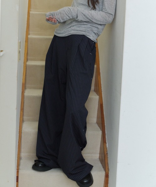 O*7様 haek ストライプネイビーパンツ O*7様 haek ストライプネイビーパンツ