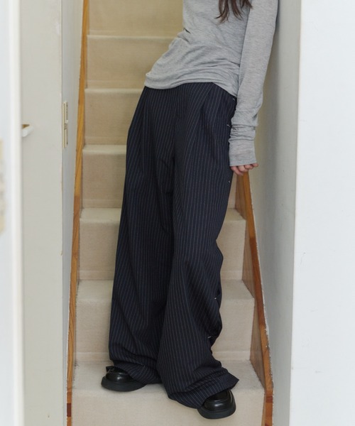 O*7様 haek ストライプネイビーパンツ O*7様 haek ストライプネイビーパンツ O*7様 haek ストライプ