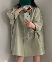 オーバーサイズカラーシャツ