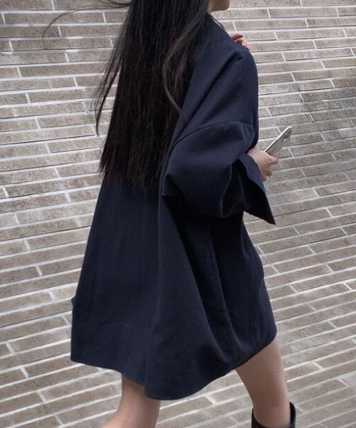 cammie(キャミー)の「オーバーサイズカラーシャツ(シャツ/ブラウス・レディース・ブラック/オリーブ/ライトピンク/オフホワイト・MEDIUM/LARGE)」の11枚目の写真