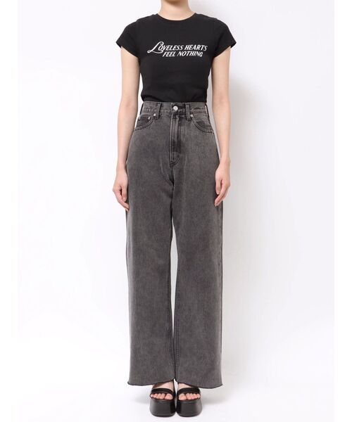 EVRIS（エヴリス）の「シンプルワイドデニムパンツ（デニムパンツ・レディース・ブラック/インディゴブルー/ライトブルー・X-SMALL/MEDIUM/SMALL）」の12枚目の写真