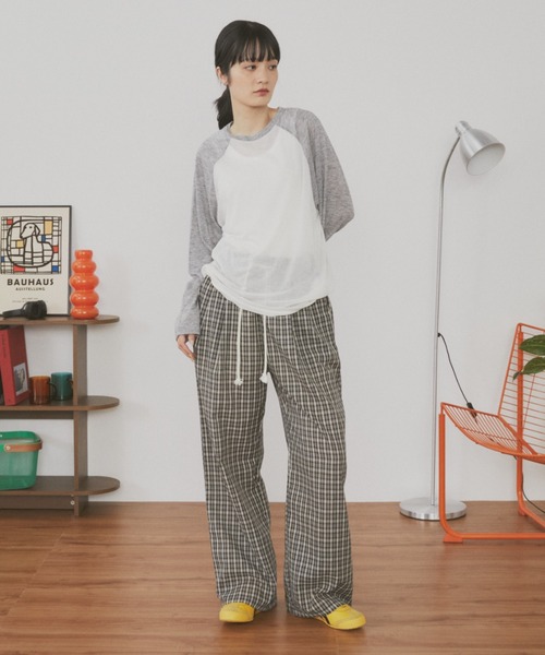 MERLOT(メルロー)の「シアーラグランロンT(Tシャツ/カットソー・レディース・ネイビー/レッド/ホワイト・FREE)」の10枚目の写真