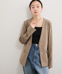23区　ノーカラージャケット ベージュ セール】 23区 / ニジュウサンク ノーカラージャケット（条件