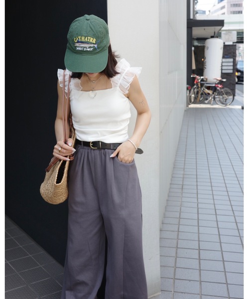 JUMELLE（ジュメロ）の「バレルレッグスウェットパンツ（スウェットパンツ・レディース・チャコール/アイボリー・SMALL/MEDIUM）」の7枚目の写真