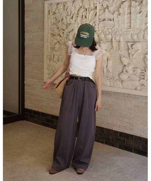 JUMELLE（ジュメロ）の「バレルレッグスウェットパンツ（スウェットパンツ・レディース・チャコール/アイボリー・SMALL/MEDIUM）」の10枚目の写真