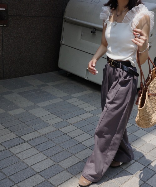 JUMELLE（ジュメロ）の「バレルレッグスウェットパンツ（スウェットパンツ・レディース・チャコール/アイボリー・SMALL/MEDIUM）」の3枚目の写真