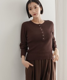 LOWRYS FARM | シアーヘンリーニットプルオーバー  587720(ニット/セーター)