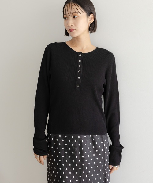 ゆりページ シアーヘンリーニットプルオーバー 587720（ニット/セーター