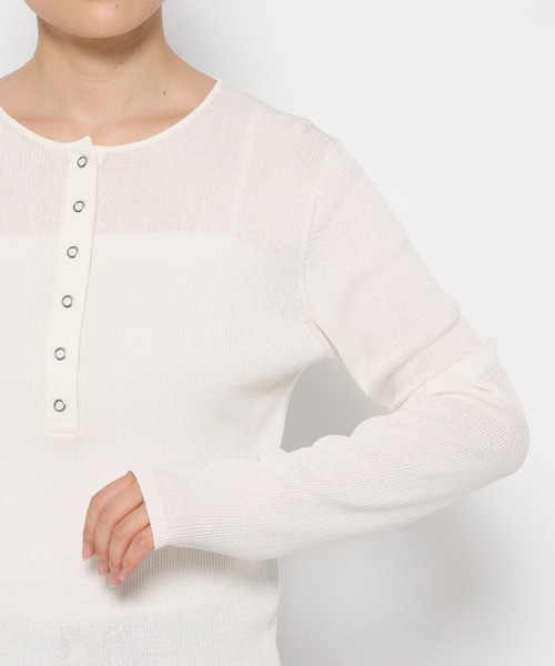 ゆりページ シアーヘンリーニットプルオーバー 587720（ニット/セーター