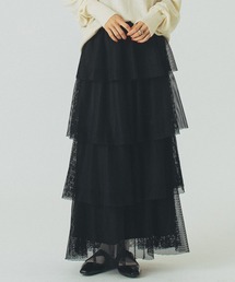 ROSE BUD | MESH TIRERD SKIRT(スカート)