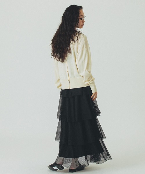 ROSE BUD（ローズバッド）の「MESH TIRERD SKIRT（スカート・レディース・ブラック/グレー・ONE SIZE）」の17枚目の写真