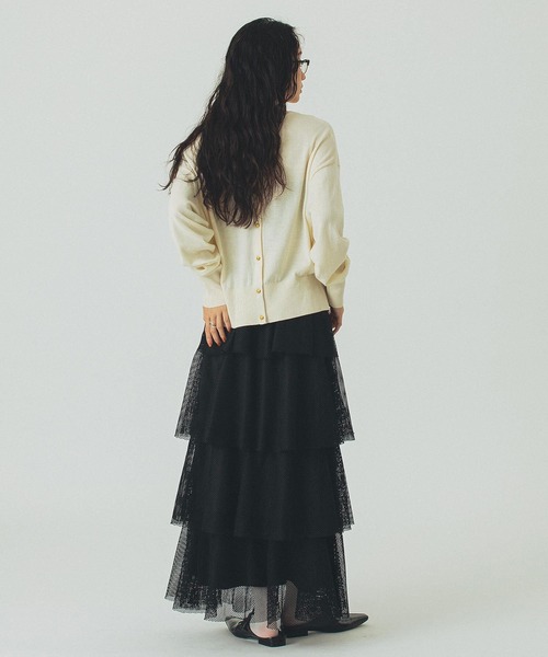 ROSE BUD（ローズバッド）の「MESH TIRERD SKIRT（スカート・レディース・ブラック/グレー・ONE SIZE）」の19枚目の写真