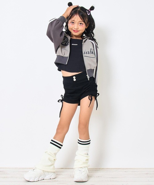 ANAP kids（アナップキッズ）の「ダブルジップ ジャージ パーカー【ジュニアお揃い】（パーカー・キッズ・ネイビー/カーキ/ブラック系その他/レッド・120cm/130cm/110cm）」の20枚目の写真