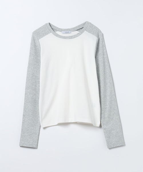 JEANASIS(ジーナシス)の「バイカラーフライスLS TEE/594163(Tシャツ/カットソー・レディース・グレー系その他/ネイビー系/ブラック系その他・FREE)」の3枚目の写真