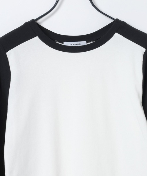 JEANASIS(ジーナシス)の「バイカラーフライスLS TEE/594163(Tシャツ/カットソー・レディース・グレー系その他/ネイビー系/ブラック系その他・FREE)」の17枚目の写真