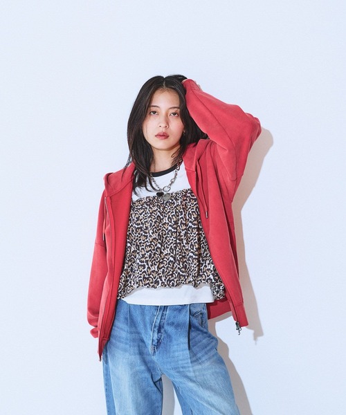 JEANASIS(ジーナシス)の「バイカラーフライスLS TEE/594163(Tシャツ/カットソー・レディース・グレー系その他/ネイビー系/ブラック系その他・FREE)」の9枚目の写真