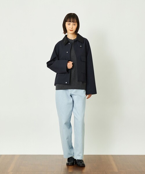 MACKINTOSH PHILOSOPHY(マッキントッシュ フィロソフィー)の「GREY LABEL 【SOMERFORD SHORT(サマーフォード ショート)】(ブルゾン・レディース・ブラウン系その他5/ベージュ/ダークネイビー・2/6)」の6枚目の写真