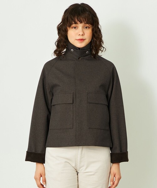 MACKINTOSH PHILOSOPHY(マッキントッシュ フィロソフィー)の「GREY LABEL 【SOMERFORD SHORT(サマーフォード ショート)】(ブルゾン・レディース・ブラウン系その他5/ベージュ/ダークネイビー・2/6)」の8枚目の写真