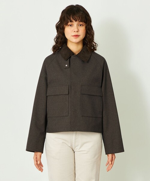 MACKINTOSH PHILOSOPHY(マッキントッシュ フィロソフィー)の「GREY LABEL 【SOMERFORD SHORT(サマーフォード ショート)】(ブルゾン・レディース・ブラウン系その他5/ベージュ/ダークネイビー・2/6)」の9枚目の写真