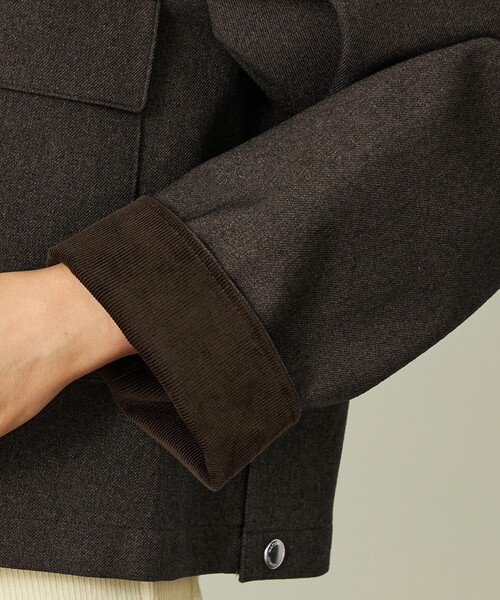 MACKINTOSH PHILOSOPHY(マッキントッシュ フィロソフィー)の「GREY LABEL 【SOMERFORD SHORT(サマーフォード ショート)】(ブルゾン・レディース・ブラウン系その他5/ベージュ/ダークネイビー・2/6)」の16枚目の写真