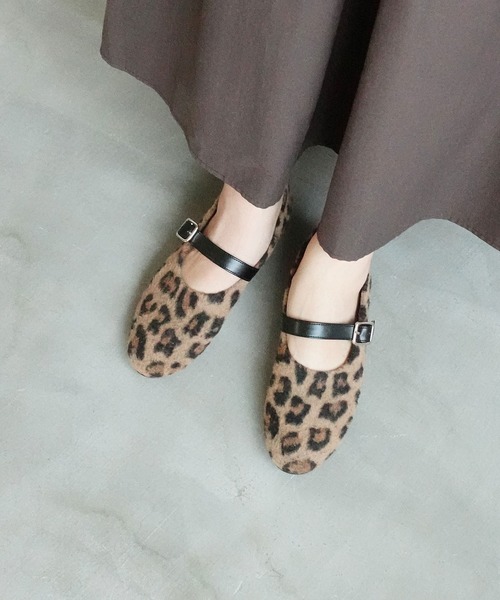 セール】ラウンドトゥベルトフラットシューズ（バレエシューズ