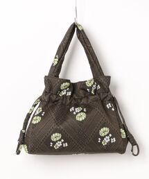 H.A.K（ハク）の「ニットジャカード　ドローストロングバッグ（ハンドバッグ）」