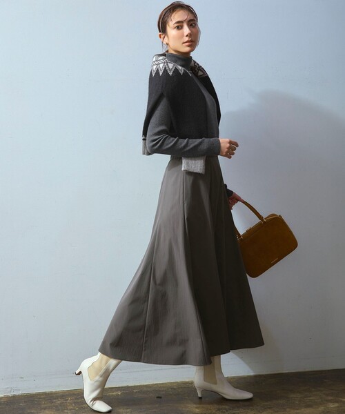 セール】【洗える】ストレッチタイプライター フレア スカート