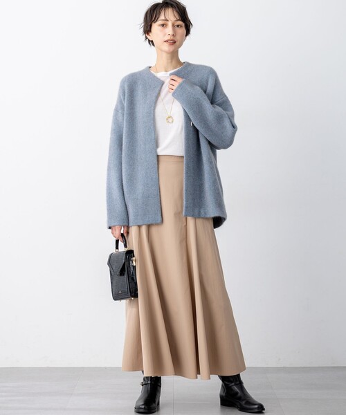 洗えるストレッチタイプライター フレア スカート スレート 36 ニジュウサンク 23区 【洗える】ストレッチタイプライター フレア