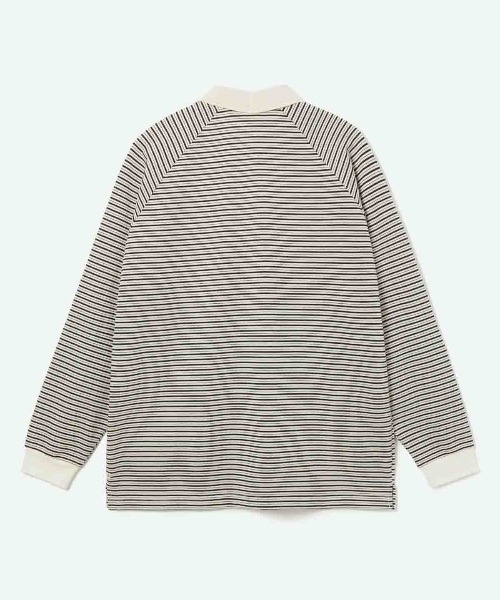penguin BY MUNSINGWEAR(ペンギン バイ マンシングウェア)の「60’S RAGLAN SLEEVE POLO(BORDER) 長袖ポロシャツ ゴルフウェア(ポロシャツ・メンズ・レッド/ブラック・L/XL/M)」の3枚目の写真