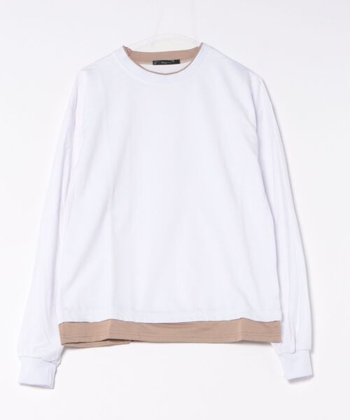 sunny branch(サニーブランチ)の「★レイヤードデザイン ロングスリーブTシャツ★(Tシャツ/カットソー・レディース・カーキ/ブラック/ベージュ/ブラウン/ホワイト/ブルー・X-LARGE/MEDIUM)」の8枚目の写真