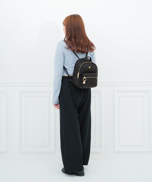 PAUL & JOE ACCESSOIRES(ポールアンドジョーアクセソワ)の「【PAUL & JOE ACCESSOIRES /ポール アンド ジョー アクセソワ 】 QUILTING チャーム付きミニリュック(バックパック/リュック・レディース・ブラック/アイボリー/ピンク・FREE)」の13枚目の写真