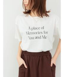 Te chichi TERRASSE（テチチテラス）の「【接触冷感】ロゴプリントTシャツ（Tシャツ/カットソー）」