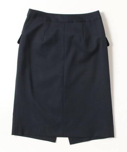 CINOH（チノ）の「ラップスカート（スカート・レディース・グレー/ネイビー・36）」の3枚目の写真