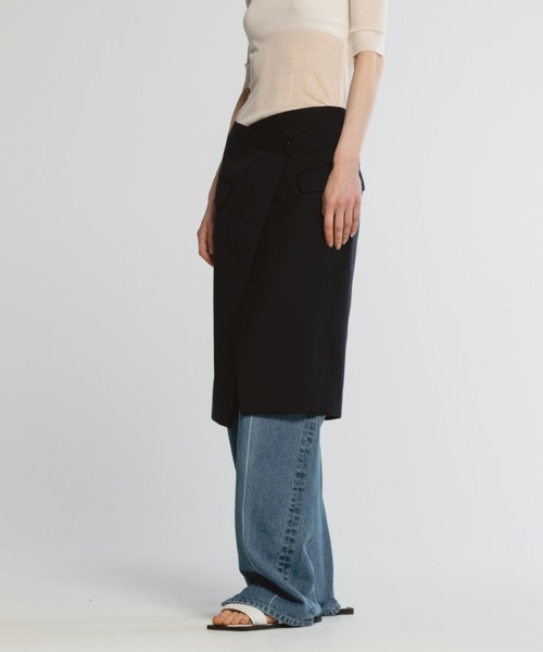 CINOH（チノ）の「ラップスカート（スカート・レディース・グレー/ネイビー・36）」の17枚目の写真