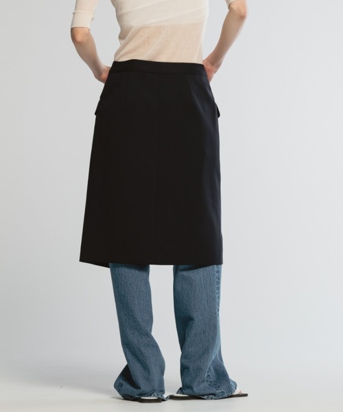 CINOH（チノ）の「ラップスカート（スカート・レディース・グレー/ネイビー・36）」の18枚目の写真