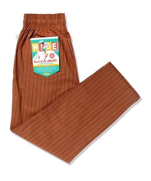 COOKMAN(クックマン)の「Cookman クックマン シェフパンツ Chef Pants Semiwide Herringbone Stripe Brick(その他パンツ・メンズ・オレンジ・MEDIUM/LARGE)」の2枚目の写真