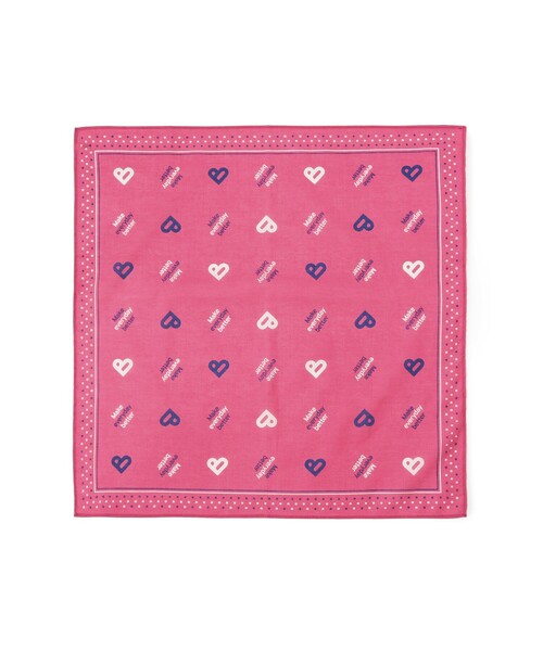 BEAMS HEART（ビームスハート）の「B-HEART ロゴ バンダナ（バンダナ/スカーフ・レディース・オレンジ/ピンク/ホワイト系その他5/ブルー・ONE SIZE）」の4枚目の写真