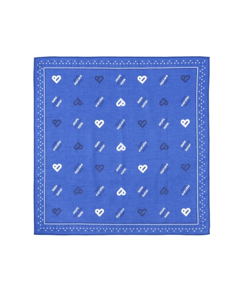 BEAMS HEART（ビームスハート）の「B-HEART ロゴ バンダナ（バンダナ/スカーフ・レディース・オレンジ/ピンク/ホワイト系その他5/ブルー・ONE SIZE）」の3枚目の写真