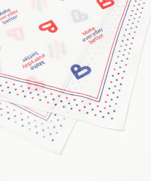 BEAMS HEART（ビームスハート）の「B-HEART ロゴ バンダナ（バンダナ/スカーフ・レディース・オレンジ/ピンク/ホワイト系その他5/ブルー・ONE SIZE）」の5枚目の写真