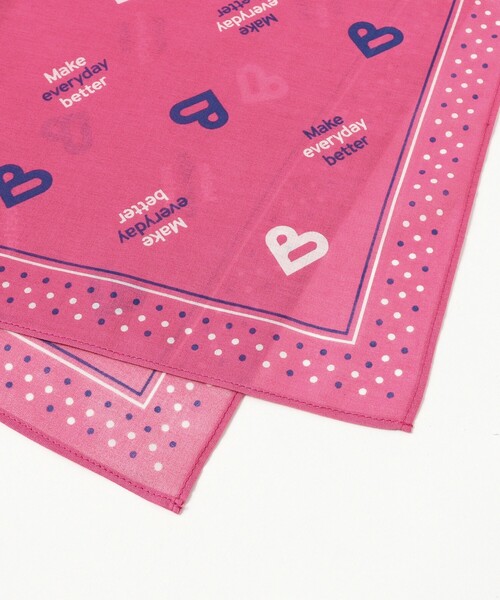 BEAMS HEART（ビームスハート）の「B-HEART ロゴ バンダナ（バンダナ/スカーフ・レディース・オレンジ/ピンク/ホワイト系その他5/ブルー・ONE SIZE）」の6枚目の写真