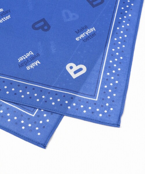 BEAMS HEART（ビームスハート）の「B-HEART ロゴ バンダナ（バンダナ/スカーフ・レディース・オレンジ/ピンク/ホワイト系その他5/ブルー・ONE SIZE）」の8枚目の写真