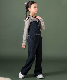 nexchic（ネクシック）の「デニムビスチェｘフレアパンツセットアップ(110~150cm)（セットアップ・キッズ）」