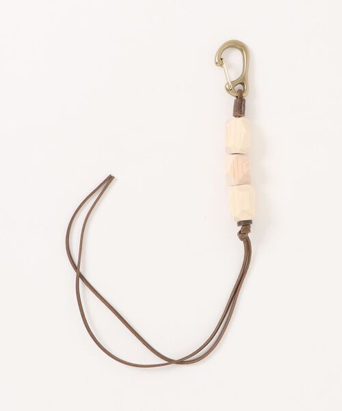 hobo(ホーボー)の「【hobo / ホーボー】 GEOMETRIC WOOD BEADS KEY RING with BRASS(キーホルダー・メンズ・ブラウン/キャメル・FREE)」の4枚目の写真