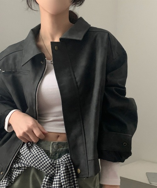 セール】YUGA_YGMC Suede-like blouson jacket（ブルゾン）｜FREE