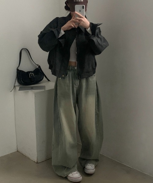 FREE STYLISTS(フリー スタイリスト)の「YUGA_YGMC Suede-like blouson jacket(ブルゾン・レディース・ダークグレー/ブラウン・FREE)」の3枚目の写真