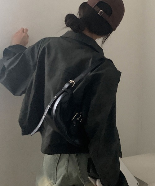 FREE STYLISTS(フリー スタイリスト)の「YUGA_YGMC Suede-like blouson jacket(ブルゾン・レディース・ダークグレー/ブラウン・FREE)」の10枚目の写真