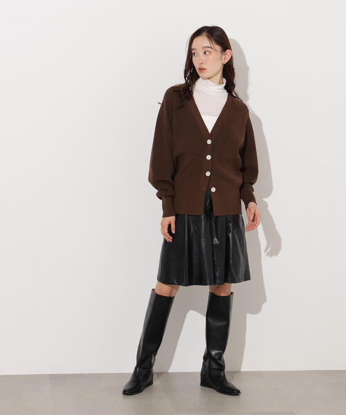 N.（N. Natural Beauty Basic）（エヌエヌナチュラルビューティーベーシック）の「フェイクレザーハーフパンツ（その他パンツ・レディース・ブラウン/ブラック・MEDIUM）」の7枚目の写真